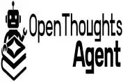 Logo of Open Thoughts Agent featuring a robot and a book design